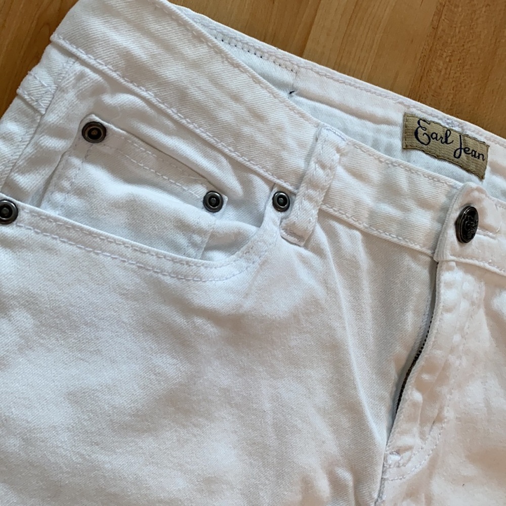 Earl Jean White Cropped jeans 8 - Picture 8 of 11